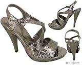 SNAKE METALLIC HEEL