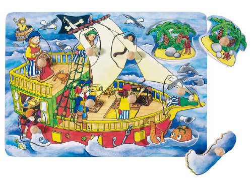 Goki 57806 - Hintergrundbildpuzzle Piratenschiff Preisvergleich