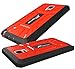 Galaxy Note 4 Case, roocase Note 4 Tough Case Hybrid PC / TPU Full Body Armor Case with Built-in Screen Protector for Samsung Galaxy Note 4 (2014), Red