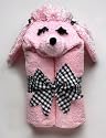 Mullins Square Hooded Towel - Pink Poodle