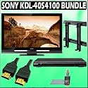 Sony Bravia S-Series KDL-40S4100 40-inch 1080P LCD HDTV + Sony DVD Player w/ Wall Mount Accessory Kit