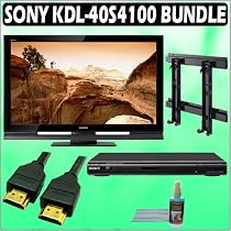 Sony Bravia S-Series KDL-40S4100 40-inch 1080P LCD HDTV + Sony DVD Player w/ Wall Mount Accessory Kit