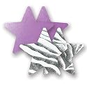 Nippies Lavendar Purple White Silver Tiger Star Waterproof Self Adhesive Fabric Nipple Cover Pasties