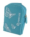 rooCASE Fashion (Butterfly / Blue) Nylon Padded Case for Nikon Coolpix S610 ....
