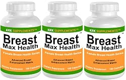 3 BOTTLES Breast Max Health 540 total Capsules Natural Breast Enlargement Enlarger KRK SUPPLEMENTS