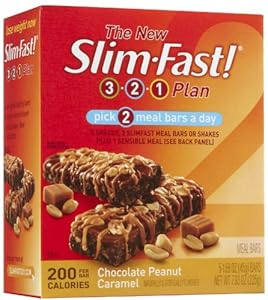 Slim-Fast 200-Calorie Meal Bars , Chocolate Peanut Butter Caramel, 5 pk