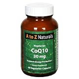 A to Z Naturals CoQ10, 30 mg, Vegetarian, 90 Capsules, (Pack of 2)