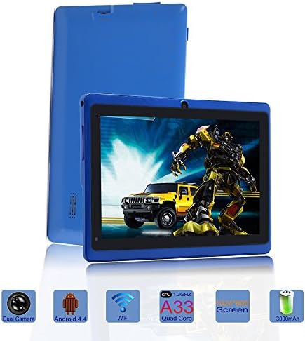 iRulu 4Th Generation Q8 7" Tablet - Quad Core 1024*600 Resolution Android 4.4 OS, 0.3MP/2.0MP Dual Camera 512MB-RAM/8GB-ROM ( Blue )