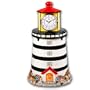 Light House Ceramic Cookie Jar Table Top w/Clock!!