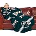 NFL Philadelphia Eagles Adult Comfy Throw, Officially Licensed Blanket with Sleeves "Stripes" Design