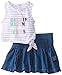 Calvin Klein Baby-Girls Infant Stripes Top with Chambray Skort