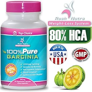 ★ NEW 80% HCA ★ 100% PURE Garcinia Cambogia Extract ★ 3000 mg per Serving ★ Highest Available on Amazon ★ Clinically Proven for Weight-Loss ★ Rush Nutrition