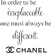 In Order to Be Irreplaceable One Must Always Be Different Coco Chanel Vinyl Wall Art Decal