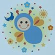 Cute Cartoon Bedtime Bug Novelty toddler T Shirt