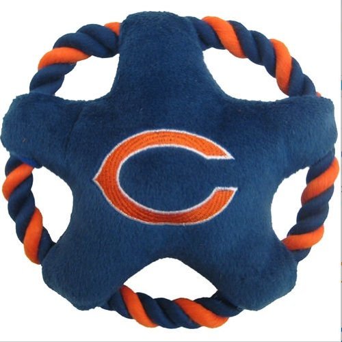 Image of DoggieNation CHI-30321 One Size Chicago Bears Rope Disk Dog Toy
