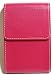 Hot Pink - Leather Fold-over Business Card Case