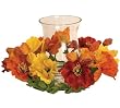 Icelandic poppy ring w/ hurricane & flameless candle