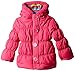 Pink Platinum Girls' Puffer Coat with Stripe Scarf and Hat