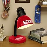 DETROIT RED WINGS Team Logo DESK LAMP (14.5 Tall x 6 Wide) with High Gloss Baked-Enamel Finish