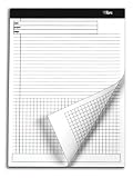 TOPS Docket Gold Project Planning Pad, 8.5 x 11.75 Inch, Grid on Bottom, 40 Sheets, 4-Pack, White (77101)