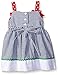 Rare Editions Baby Girls' Seersucker Dress with Ladybug Appliques
