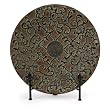 22" Old World Ornamental Decorative Plate with Fleur-de-Lis Stand