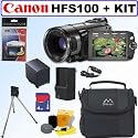Canon VIXIA HFS100 HD Flash Memory Camcorder + Accessory Kit