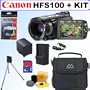 Canon VIXIA HFS100 HD Flash Memory Camcorder + Accessory Kit