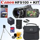 キャノンVIXIA HFS100 HDのフラッシュ・メモリのカムコーダー 付属品セット