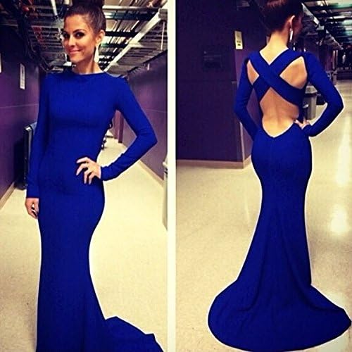 xzqiang Fashion Women Long Sleeve Prom Ball Cocktail Party Dress Formal Evening Gown Black M