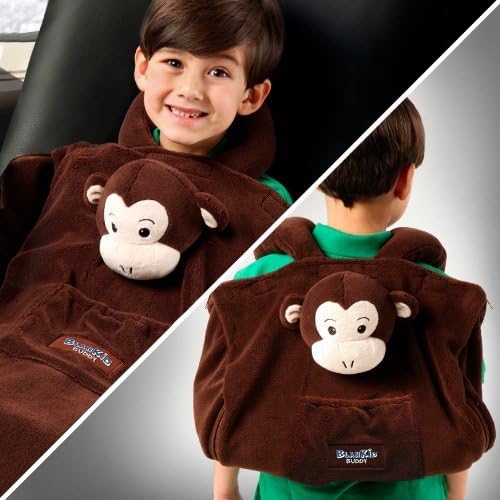 BlanKid Buddy 4-In-1 Backpack, Blanket, Pillow, and Plush Animal - Makemba the Monkey Home improvement / accessories