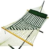 13 ft. Cotton Rope Hammock w Pad & Pillow Set