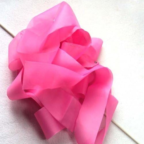 Ribbons Rhythmic Art Streamers Rod Baton Prop Gym Dance Fitness Gymnastics Ribbon (Pink)