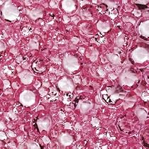 OVER 2600 PINK DIAMOND WEDDING TABLE CONFETTI TABLE CRYSTALS -3 MIXED SIZES