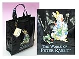 【PETER RABBIT】ピーターラビット・コットンプリントビニールトートバッグ★大★ブラック
