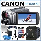 Canon VIXIA HF-R20 8GB Flash Memory Full High Definition Camcorder in Silver + 8GB Accessory Kit