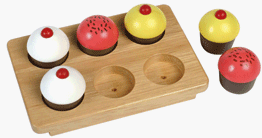 Childrens Toyshop  Toys : 6 Toy Muffins in Tray