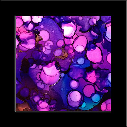 Violet Champagne (4x4" alcohol ink painting)