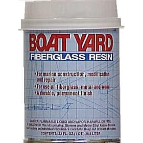 BOAT YARD FIBERGLASS POLYESTER RESIN, QUART by 