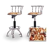 2 24"-29" Horse Themed Seat Chrome Adjustable Specialty / Custom Barstools  ....