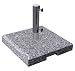 Schirmständer aus Granit + Edelstahl, 60kg eckig