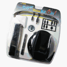 CET Domain 10021701 6 in 1 Super Value Kit for Sony PS3- USB Charge Cable-Cooling Fan-Stand-Cover Pack
