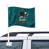 NHL San Jose Sharks 11" x 15" Teal Car Flag