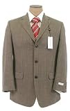 Calvin Klein Mens 3 Button Tan Wool Sport Coat / Blazer / Jacket - Size 46L