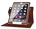 iPad Air 2 Case, Apple iPad Air 2 Leather Case, rooCASE Dual View Slim Fit Leather PU Folio Case with Smart Cover Auto Sleep / Wake Feature for Apple iPad Air 2 (iPad 6) 2014 Model, Brown