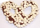 Scott's Cakes Milk Chocolate Covered Pretzels with White Chocolate Chips in a Mini Heart Tin