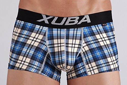 XUBA Fashion Men's Sexy Cozy Natural Waist Underwear Boxer Briefs Shorts (Medium/28-30Inches)
