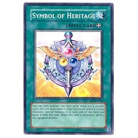 2006 Shadow of Infinity Unlimited SOI-43 Symbol of Heritage / Single YuGiOh! Card in Protective Sleeve