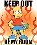 The Simpsons Keep Out Of My Room Bart Simpson TV Poster Print Mini Poster Mini Poster Print, 16x20
