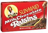 Sun-Maid Milk Chocolate Raisins, 3.5-Ounce Boxes (Pack of 12)
